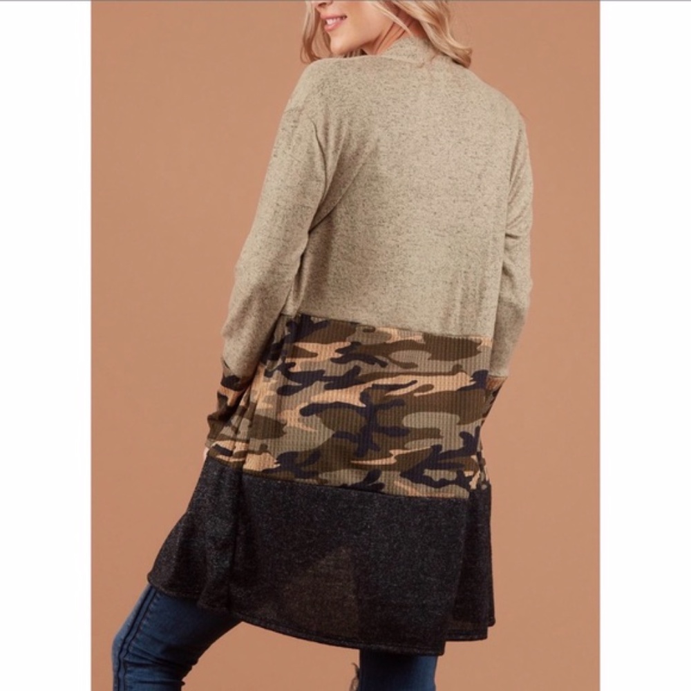 LAST ONE 🔥 Olive black Marled waffle knit duster - Picture 6 of 7